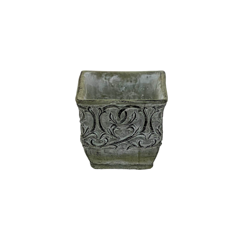 Fiber Clay Square Pot