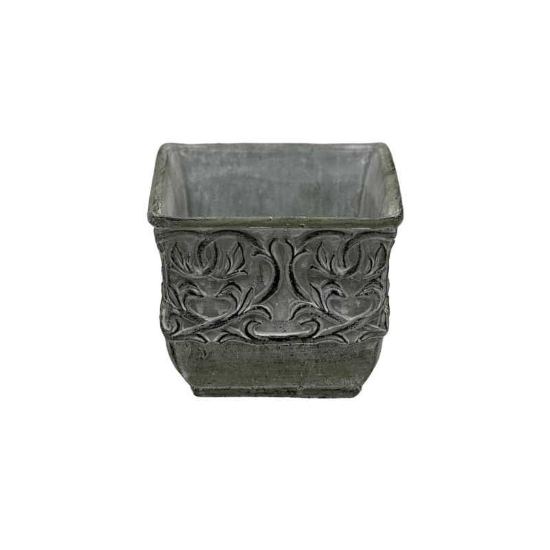 Fiber Clay Square Pot